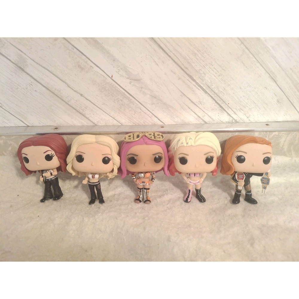WWE Funko Pop Lot Of 5 Divas Loose  Lita Becky Lynch Trish Stratus Sasha Alexa
